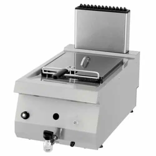 Maxima Gastro Gas Fritteuse12 liter - 10 kW - Einzeleinheit - 70 cm Tief - mit Ablasshahn - 09395002 - 09395002
