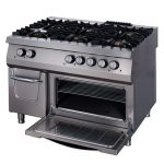 Gastro Premium Herd - 6 Brenner - Dreifache Einheit - 90 cm Tief - Gas inkl. Elektroofen - Maxima 09398507