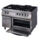 Gastro Premium Herd - 6 Brenner - Dreifache Einheit - 90 cm Tief - Gas inkl. Elektroofen - Maxima 09398507