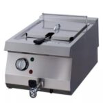 Fritteuse Elektrisch 12 liter - Einzeleinheit - 70 cm Tief - mit Ablasshahn | Maxima 09395000