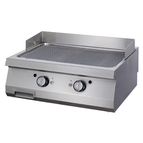 Gastro Premium Grillplatte - Gerilltes Chrom - Doppeleinheit - 90 cm Tief - Elektrisch - Maxima 09398589