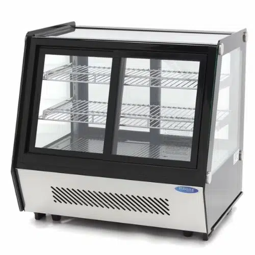 Maxima Gastro Glastürkühlschränke - 125 liter - 71 cm - Vordere und Hintere Schiebetüren - 09400847 - 09400847