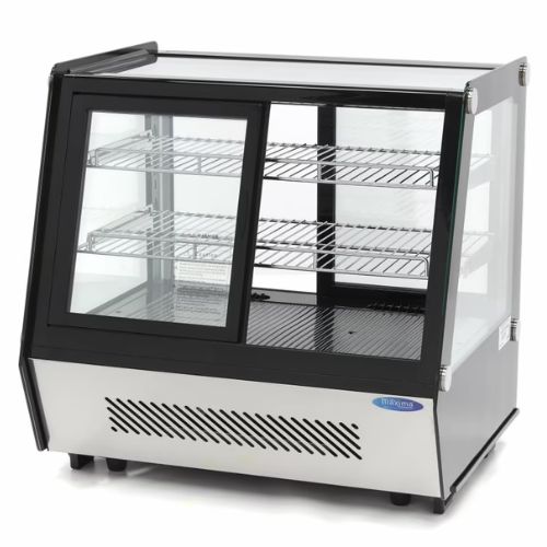 Gastro Glastürkühlschränke - 125 liter - 71 cm - Vordere und Hintere Schiebetüren - 09400847