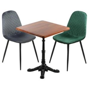 Stol Hanover | mørkegrønn velur | understell svart | 450x510x860(h)mm | LUXUX | HGXEE | HGM-203 | 252768