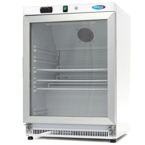 Gastro Kühlschrank - 200 liter - Weiß - mit Glastür - Maxima 09405006
