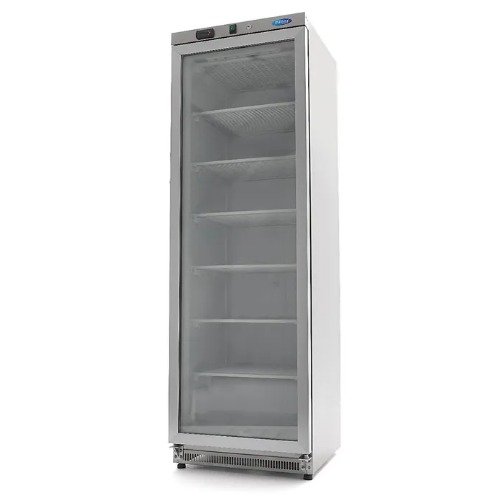 Maxima Gastro Gefrierschrank 400 Liter Glastuer Edelstahl 09405023