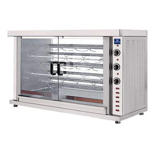 Elektrisk kyllinggrill med belysning, 5 grillspyd for 20-25 kyllinger | HORECAEU | GHXW0AB | GH-AJD0052 | 279153