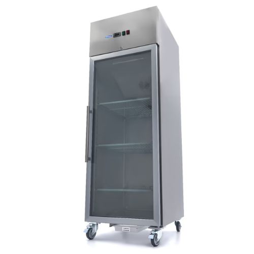 Gastro Gefrierschrank - 600 liter - 3 Einstellbare Regale (2/1 GN) - Rostfreier Stahl - Maxima 09400006
