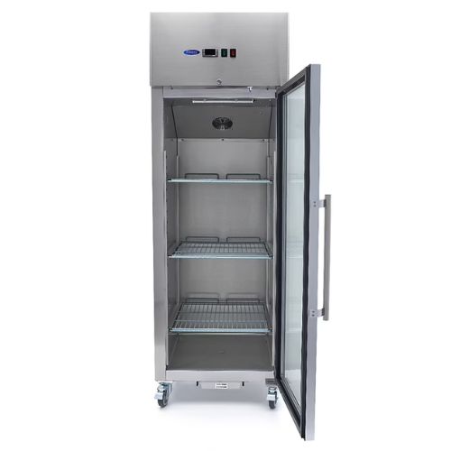 Gastro Gefrierschrank - 600 liter - 3 Einstellbare Regale (2/1 GN) - Rostfreier Stahl - Maxima 09400006