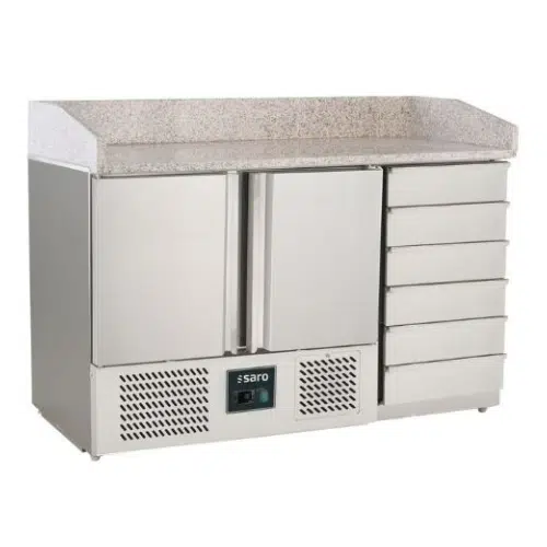 Saro Pizzatisch mit Granit und Schublade - B1420xT700xH1020mm - 323-15151 - 323-15151