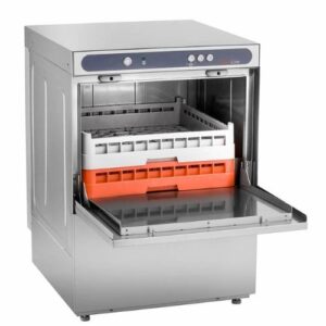 Geschirrspülmaschine ECO 50x50 cm Korbmaß, mit Reiniger- & Klarspüldosierer, mit Ablaufpumpe, Made in Europe, 230 Volt | GastroHero GH-ECOLINE-GSM50SL