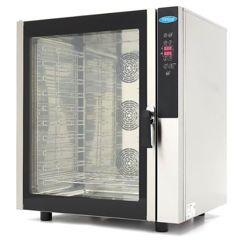 Gastro Combi Dampfofen - Passt 10 Tabletts (1/1 GN / 60 x 40 cm) - Digital Anzeige - 400 V - Maxima 08500210