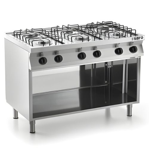 Gastro Gasherd 6 Kochzonen - Fast-Serie - Modell F7/FUG6BA - Saro 423-1605