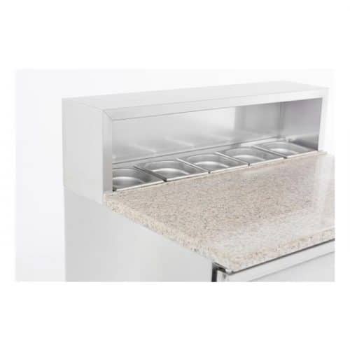 Pizza arbeidsbenk 230 Liter | 5x 1/6 GN | B903xD700xH1090mm | CombiSteel 7950.0070 | COX0ED | 291594