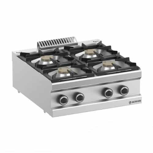 Gasherd Serie 77 - 70/70 Tischgerät 28 kW | DEXION | GH-D77G4XL | 293624
