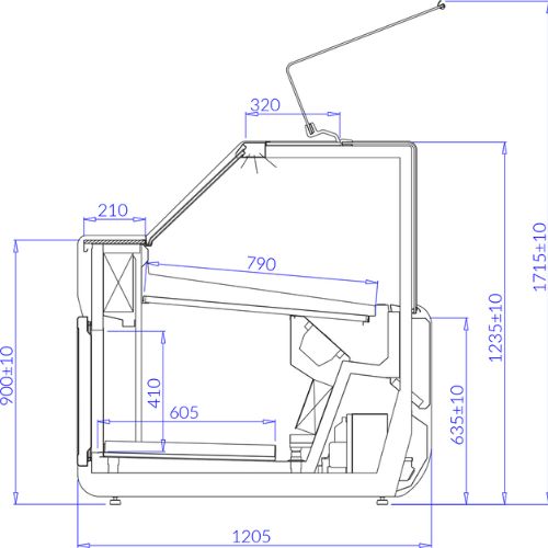 Kjøledisk Jumbo 130 | B1350xD1205xH1235mm | IGLOO | GHXWWWC | GH-JMB130_9003_02 | 297714