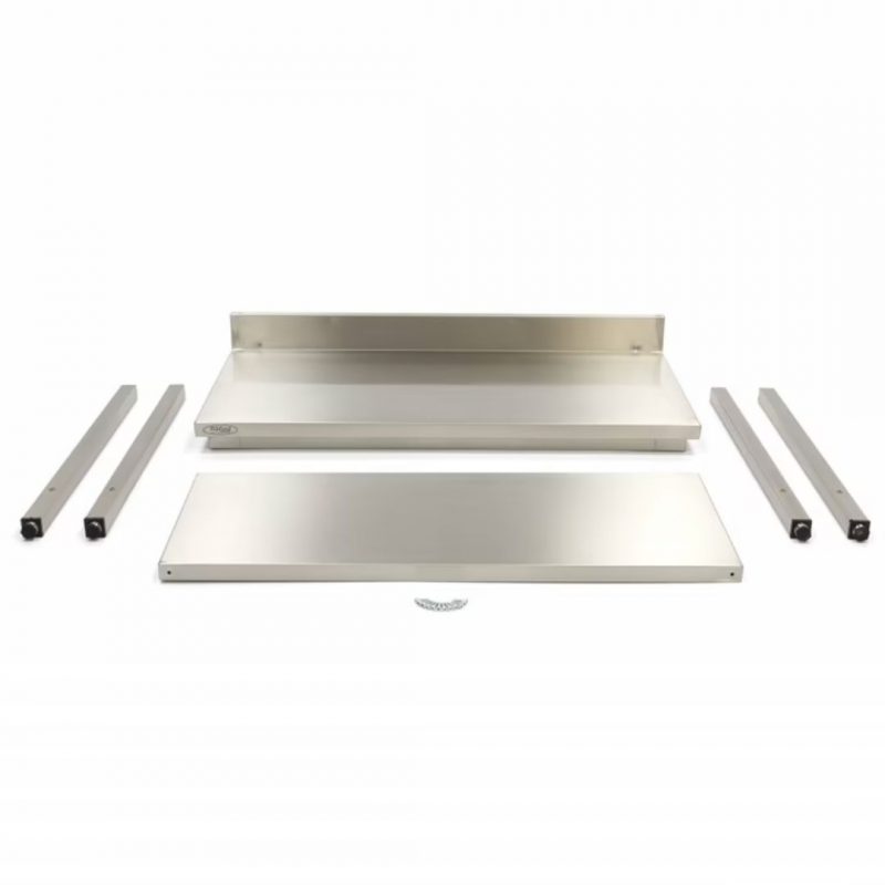 Rustfritt stålbord - 100 x 70 cm - Justerbar høyde - med backsplash | Maxima | MAXW0A | 09364030 | 298979