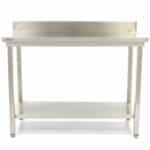 Edelstahltisch - 200 x 70 cm - Einstellbare Höhe - mit Backsplash | Maxima 09364045