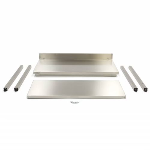 Edelstahltisch - 200 x 70 cm - Einstellbare Höhe - mit Backsplash | Maxima 09364045