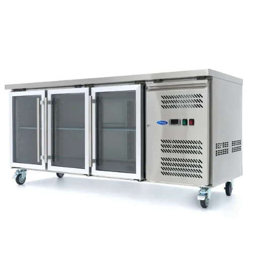 Maxima Gastro Kühltisch - 180 cm - 3 Glastüren - 09400406 - 09400406