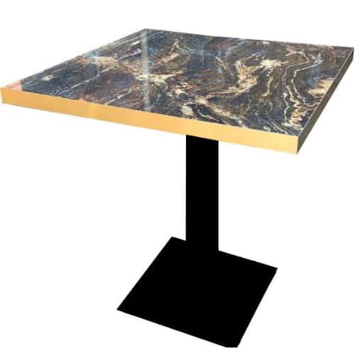 Tischkombination HPL Goldkante Marmor-Optik Marble Space mit Flach04040 | A&S Germany | G.1013.1050