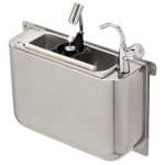 SINK FOR ICE CREAM SCOOP WITH WATER TAP AND SCOOP SHOWER 410X120X270 WITH WATER DRAIN HOLE, WATER CONNECTION AND OVERFLOW PIPE 7108.004 - 7108.004