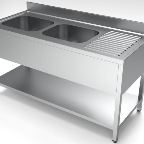 700 Spültisch Grundboden 2 Links 1600 | Combisteel 7333.0850 - 7333.0850