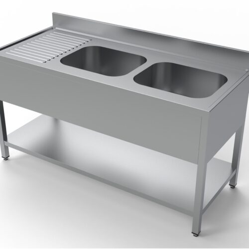 700 Spültisch Grundboden 2 Rechts 1600 | Combisteel 7333.0855 - 7333.0855