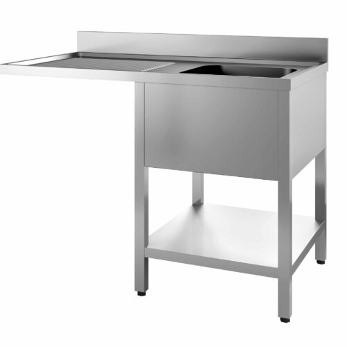 700 Spoeltafel Bodem met Uitsp. Vaatwasser Demontabel 1 Rechts 1400 | Combisteel 7452.0480 - 7452.0480