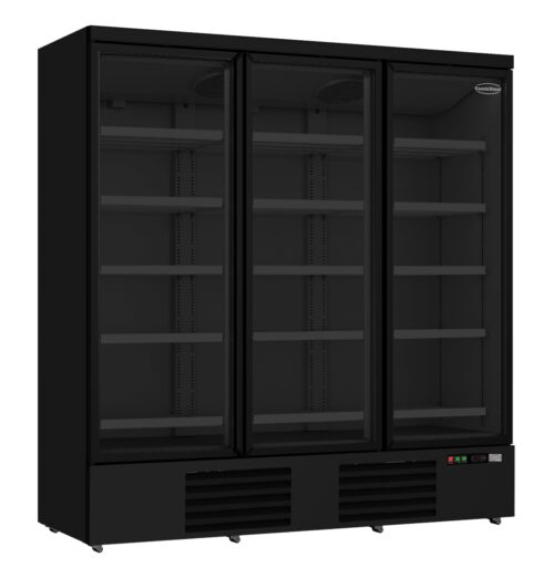 REFRIGERATOR 3 GLASS DOORS BLACK JDE-1530R BL 7455.2235