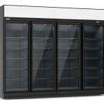 Tiefkühlschrank 4 Glastüren schwarz INS-2060F BL | Combisteel 7455.2445