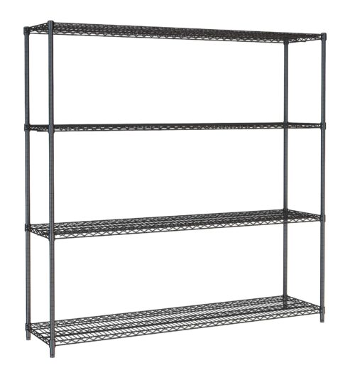 SHELF UNITS 4 LEVELS 1800 BLACK FLAT PACKED 7530.004 - 7530.004