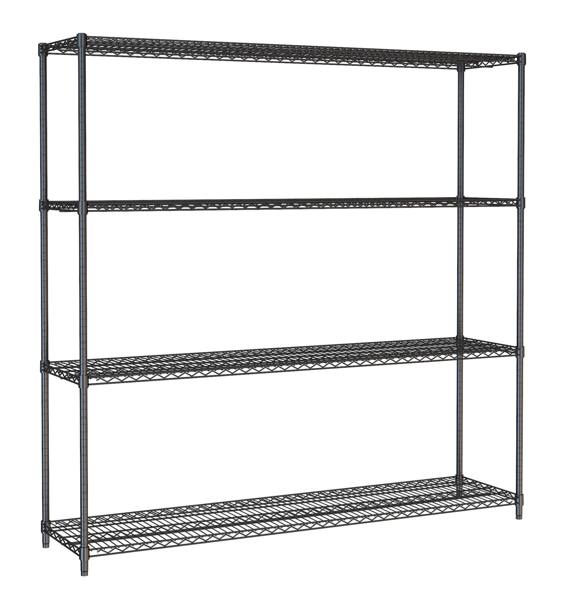 SHELF UNITS 4 LEVELS 1800 BLACK FLAT PACKED 7530.004 - 7530.004