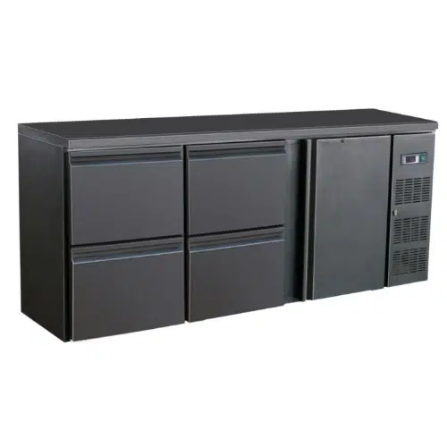 Combisteel Bar-Kühlschrank 1 Tür + 4 Schubladen - 537 liter - B2002xT513xH860mm - 7450.0322 - 7450.0322