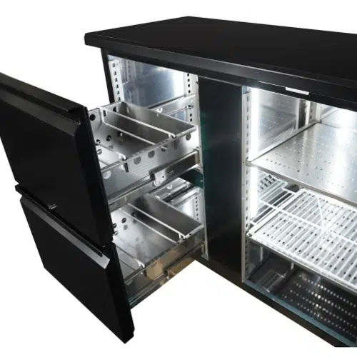 Combisteel Bar-Kühlschrank mit 3 Türen + 2 Schubladen - B2542xT513xH860mm - 7450.0326