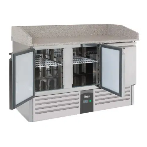 Combisteel Pizzakühltisch 3 Türen - Granitplatte - B1400xT700xH1020mm - 7950.0060