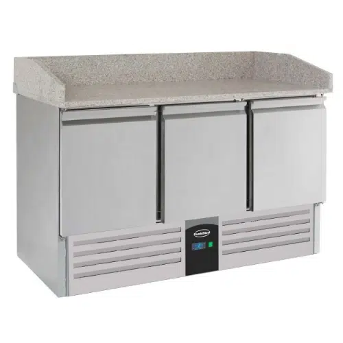 Combisteel Pizzakühltisch 3 Türen - Granitplatte - B1400xT700xH1020mm - 7950.0060 - 7950.0060