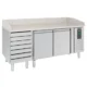 Combisteel Pizzatisch 2 Türen - 7 Teigschubladen - B2025xT800xH1000mm - 7950.0042 - 7950.0042