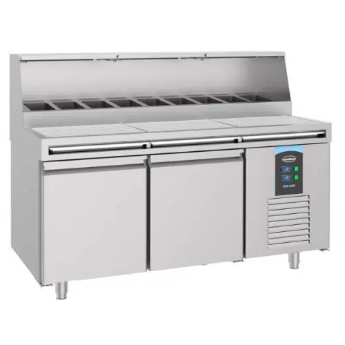 Combisteel Pizzatisch 2 Türen 9x 1/3GN Behälter - B1790xT850xH1360mm - 7489.5300 - 7489.5300