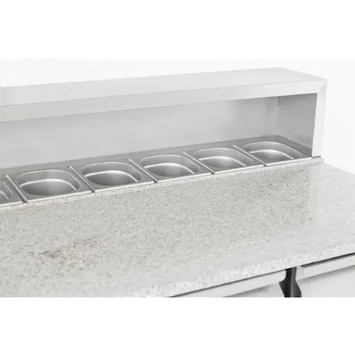 Combisteel Pizzatisch 3 Türen - mit Kühlgestel - 8X 1/6 PAN - 7950.0065 - 7950.0065
