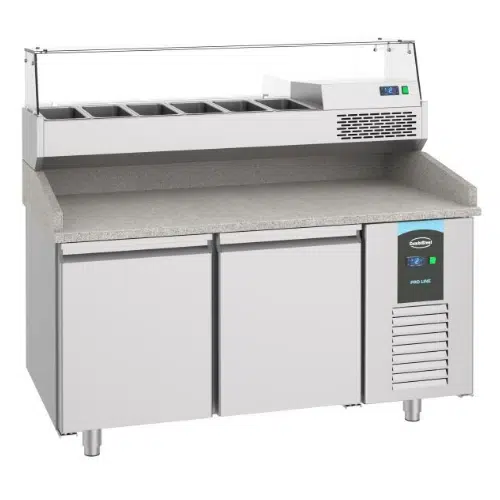 Combisteel Pizzatisch mit 2 Granitplatte - PROLINE - B1550xT800H1080mm - 7489.5220