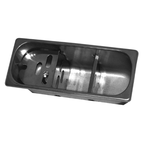 SINK FOR ICE CREAM SCOOP 270X110X120 WITH WATER DRAIN HOLE, WATER CONNECTION AND OVERFLOW PIPE 7108.001