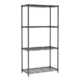 SHELF UNITS 4 LEVELS 900 BLACK FLAT PACKED 7530.0025