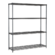 SHELF UNITS 4 LEVELS 1500 BLACK FLAT PACKED 7530.0035