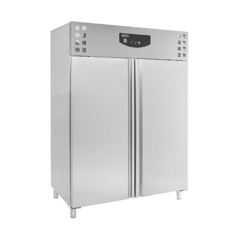 2 dørs rustfri fryseskap 1410 liter | B1480xD830xH2010mm | Combisteel 7450.0078