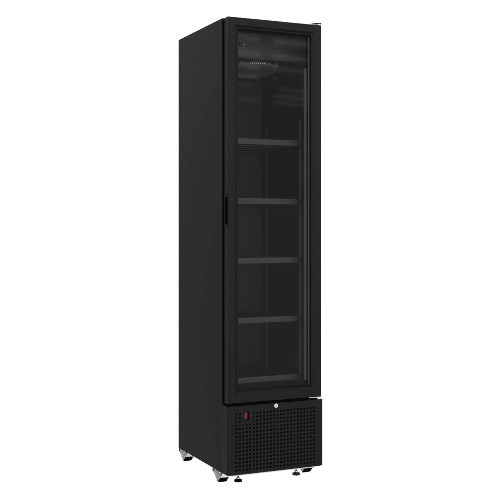 REFRIGERATOR 1 GLASS DOOR BLACK 348L *TRANSPORT ON REQUEST* 7464.021