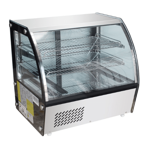 Kjøledisk med buet glass | 120 Liter | B678xD568xH670mm | Combisteel 7450.0610