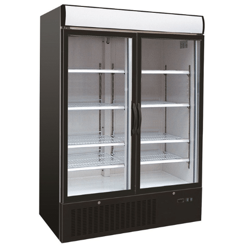 Fryser med 2 glassdører | 1079 liter | B1210xD700xH1990mm | Combisteel 7450.0145