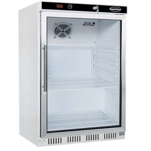 Kjøleskap mini med glassdør | 130 liter | B600xD585xH855mm | Combisteel 7450.0552