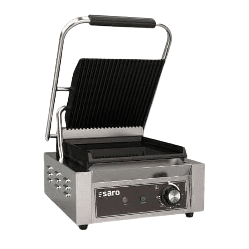 Kontakt grill, rillet over-flat | 1,8KW | B320xD410xH190mm | SARO Germany | SAREDA | 443-10001 | 316284